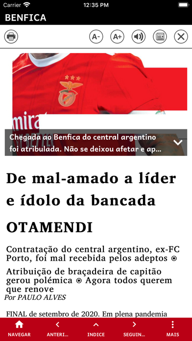 A BOLA – Edição Digital Screenshot