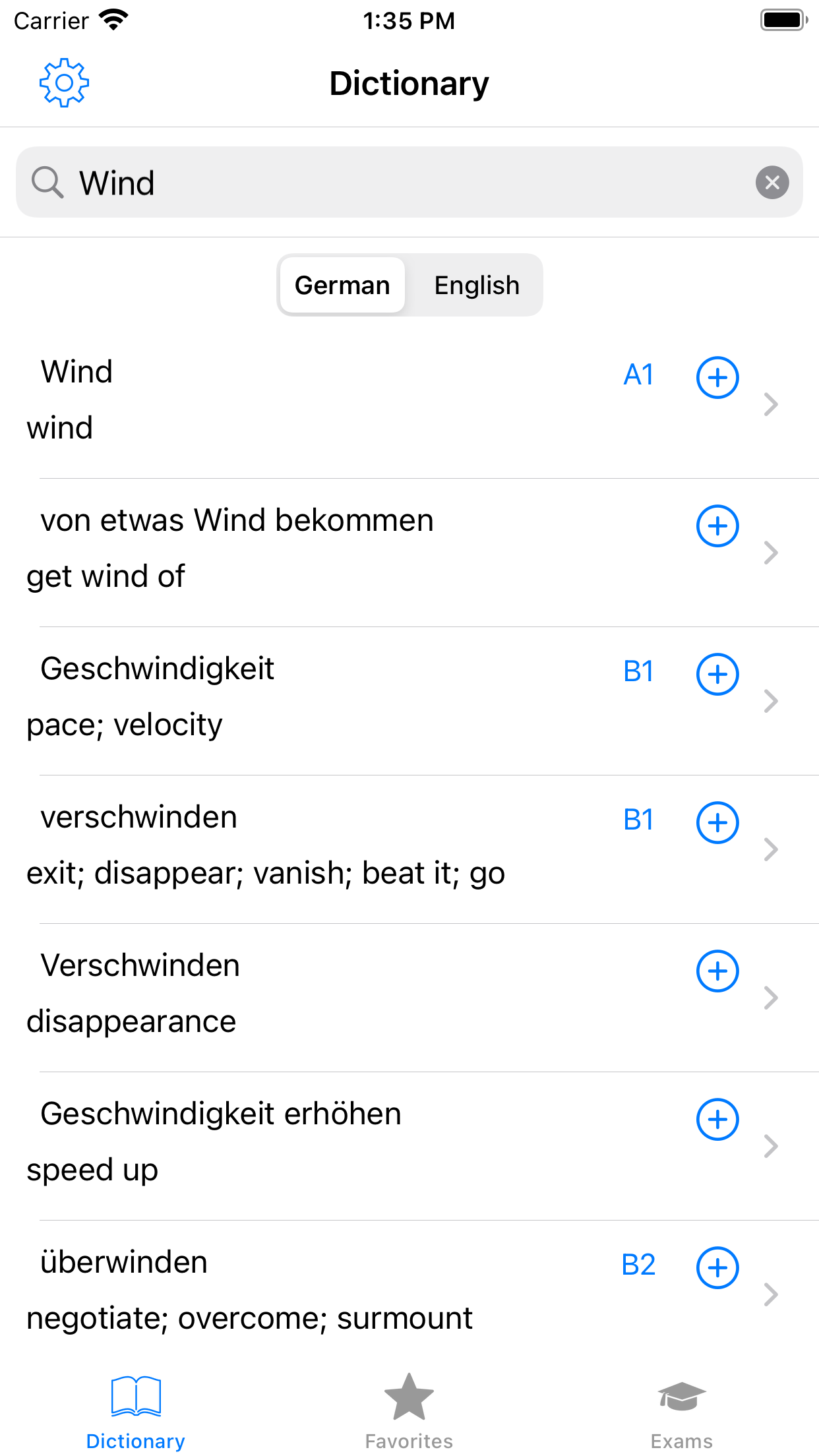 German Pro: dictionary & exams