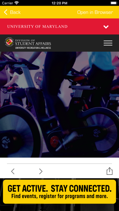 UMD Recreation & Wellness Screenshot