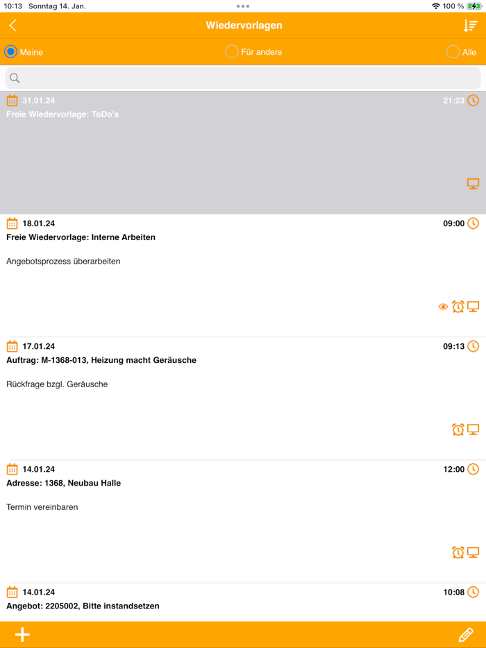 EasyTec mobile Wiedervorlage