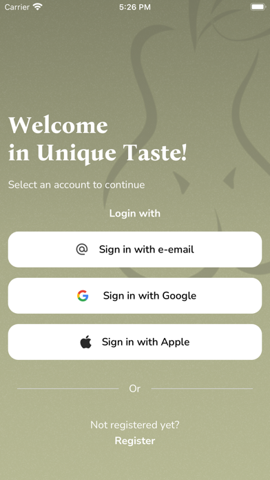 The unique taste Screenshot