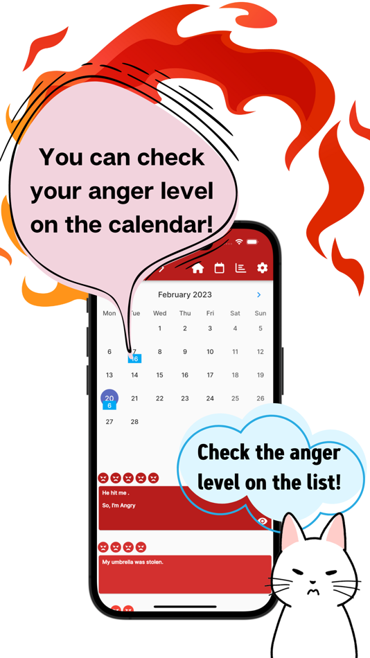 #5. Anger Diary Text:angry log app (iOS) 由: Minerva株式会社