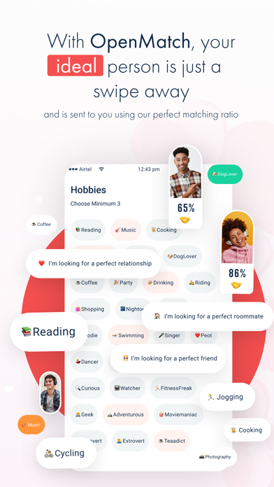 OpenMatch : Roomie, Date. Screenshot