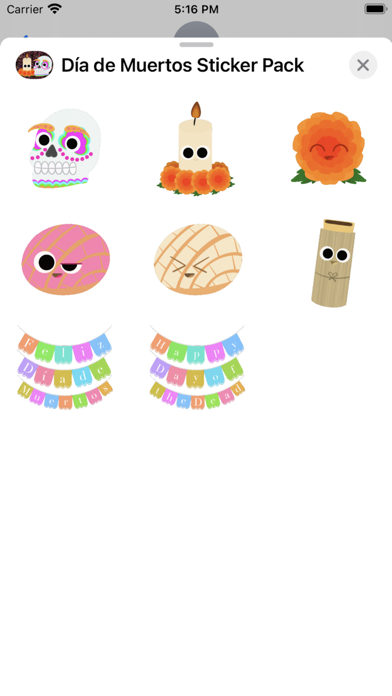 Día de Muertos Sticker Pack Screenshot
