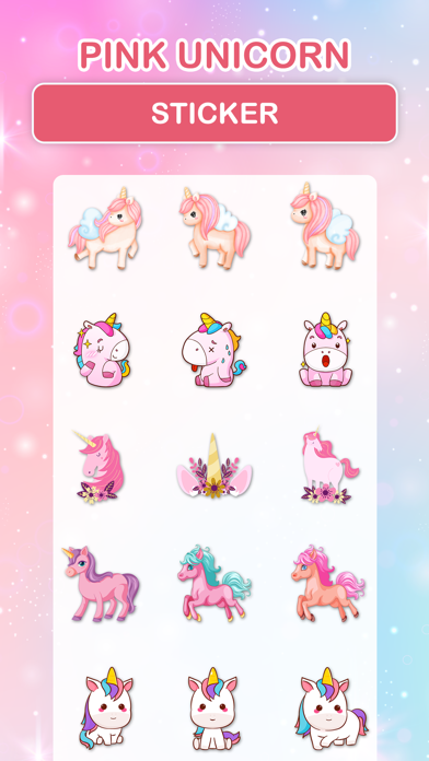 Screenshot #2 pour Pink Unicorn Stickers