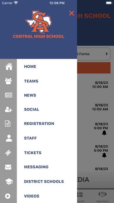 San Angelo ISD Athletics Screenshot