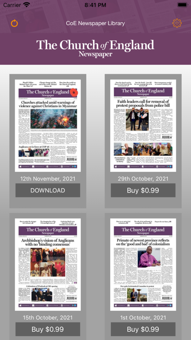 Church of England Newspaper Screenshot