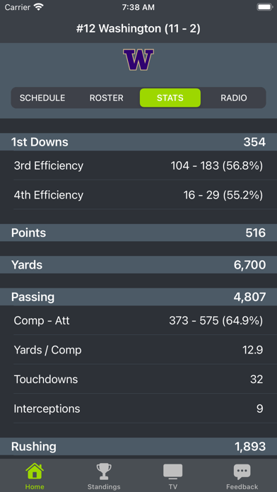 Washington Football Screenshot
