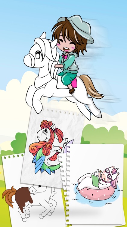 Horses Coloring Book Game screenshot-3