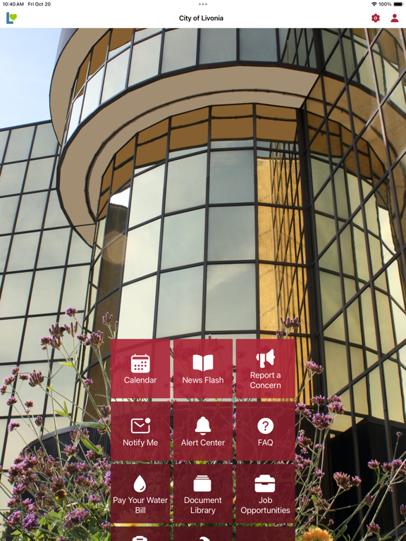 City of Livonia iPad screenshot 1 - Lifestyle app