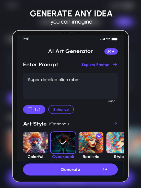 Screenshot #4 pour AI Art Generator - Art Studio