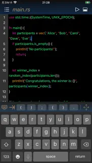 rust ide - minimal code iphone screenshot 1