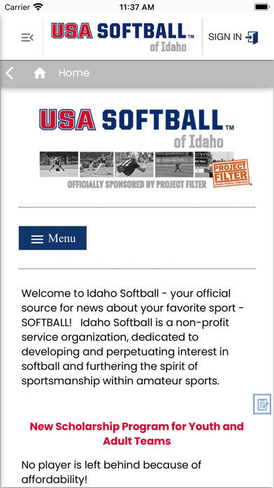 USA Softball of Idaho Screenshot