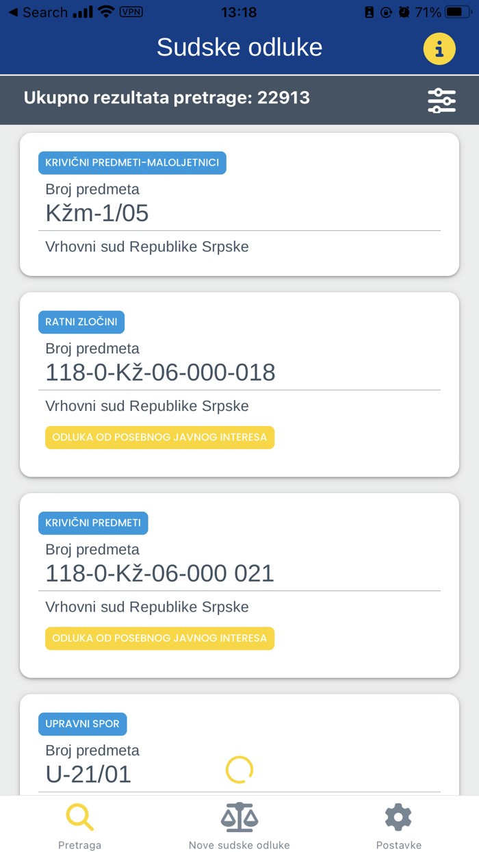 Baza sudskih odluka BiH