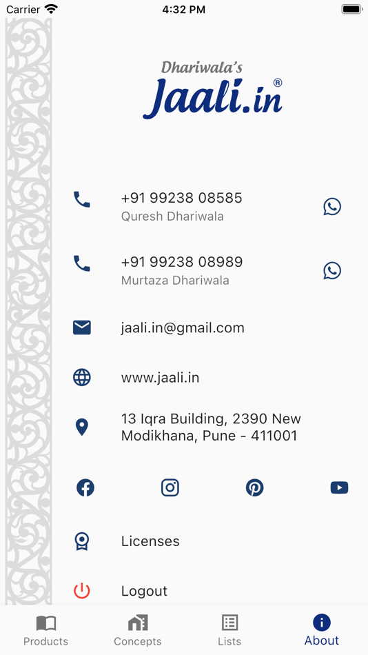 #7. Jaali designs for jaali work. (iOS) Bởi: Quresh Dhariwala