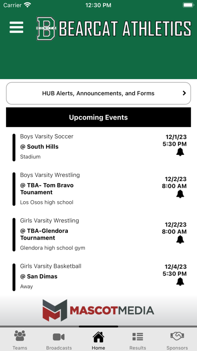 Bonita Bearcat Athletics Screenshot
