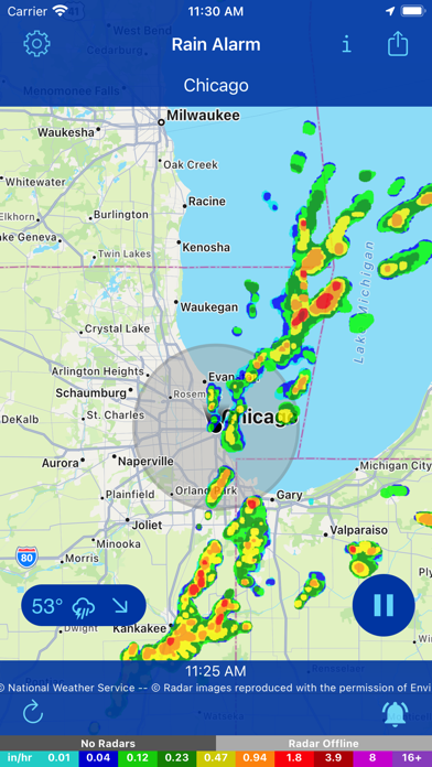 Rain Alarm Live Weather Radar Screenshot