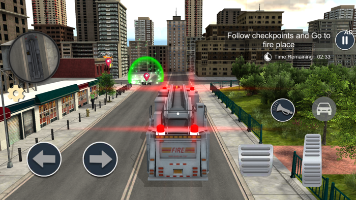 Fireman Rescue Fire Truck Game