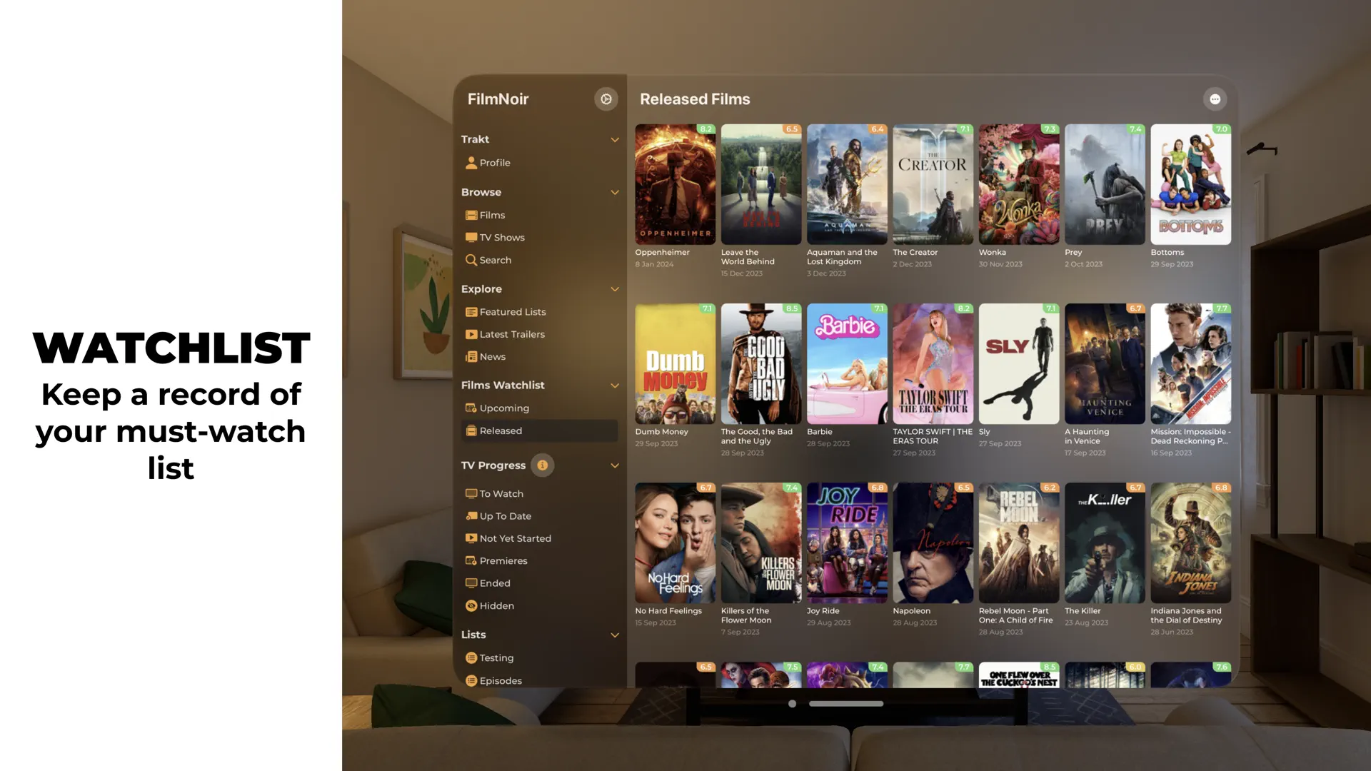 FilmNoir TV Tracker for Trakt screenshot 5