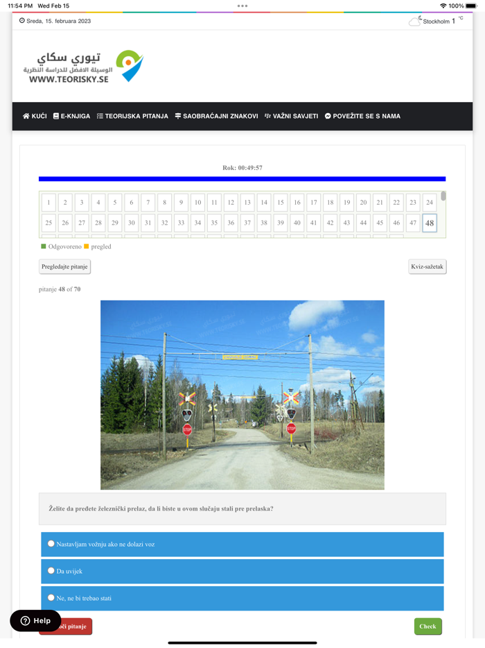 Teori B körkort - Bosniska