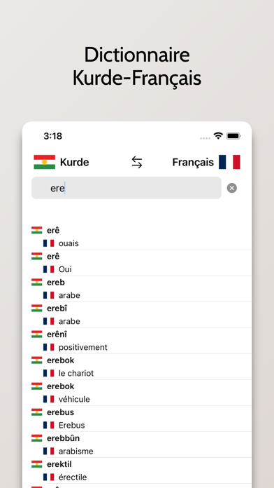 Dictionnaire Kurde-Français Screenshot