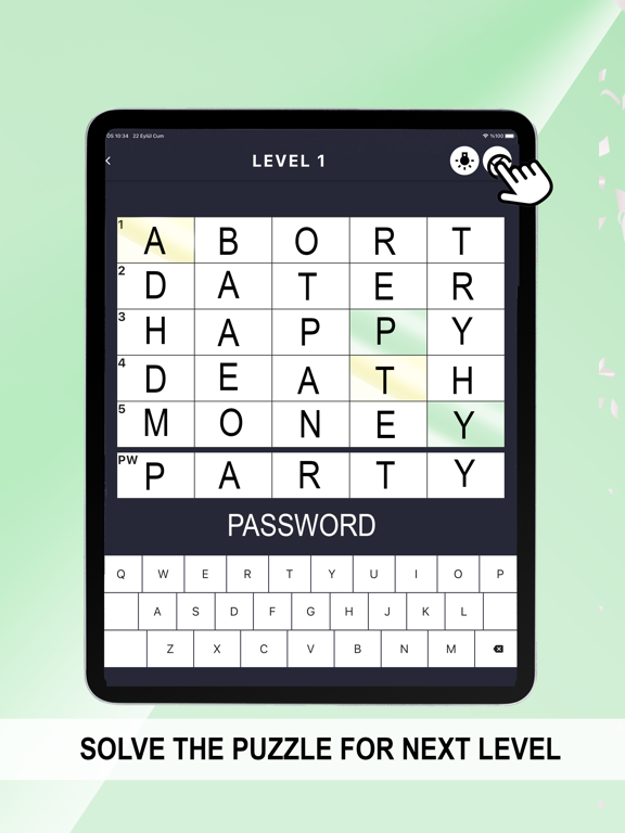 PlusWord - mini crossword iPad screenshot