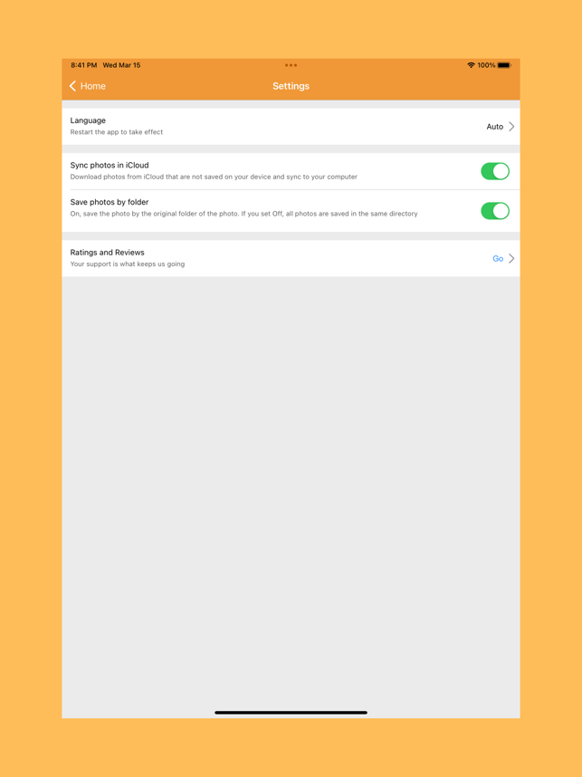 ‎PhotoSync-Backup your photos Screenshot
