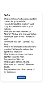 Chatbot Athena screenshot #2 for iPhone