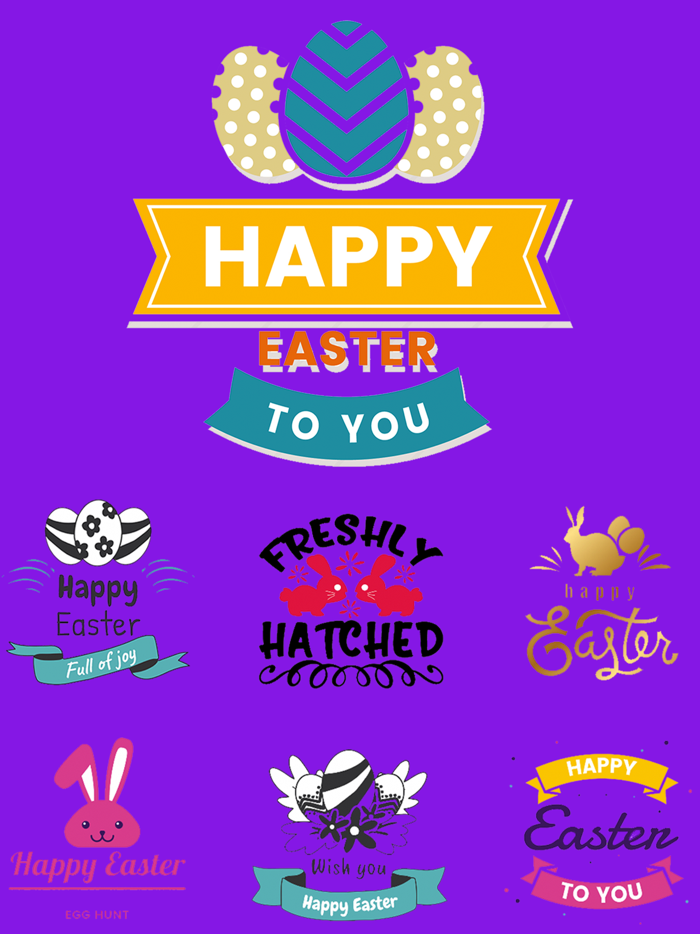 Happy Easter Stickers and Emojis