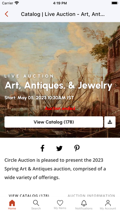 Circle Auction Screenshot