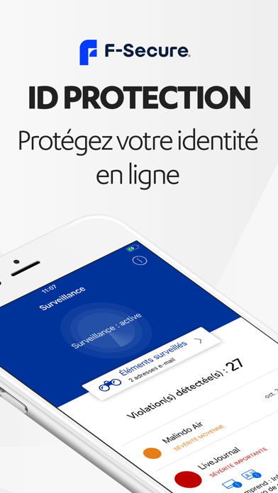 Screenshot #1 pour F-Secure ID PROTECTION