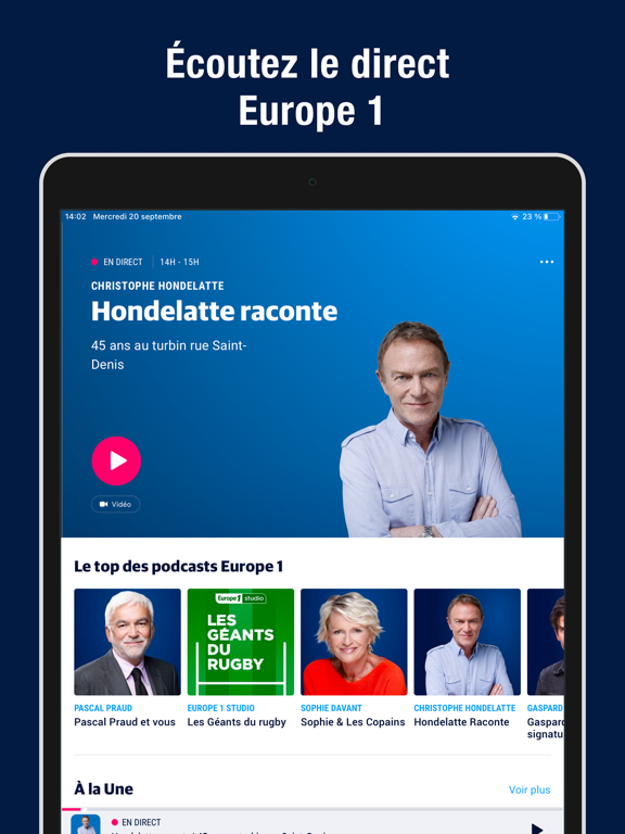 Screenshot #4 pour Europe 1 - radio, replay, actu