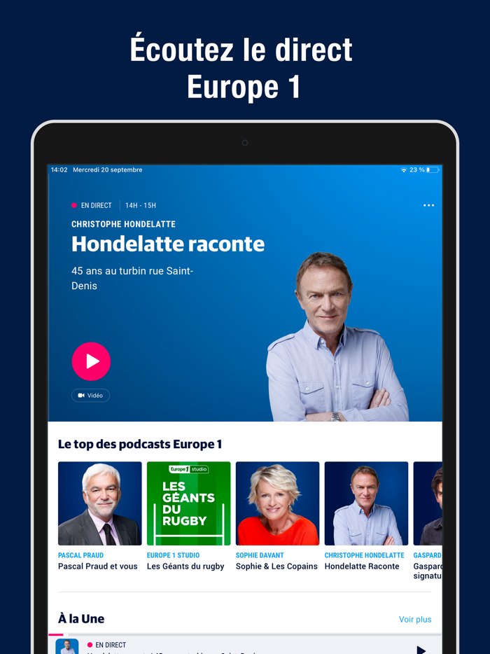 Europe 1 - radio replay actu
