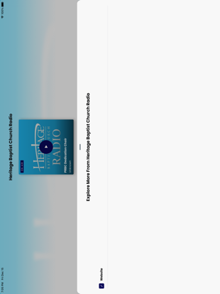 Heritage Baptist Church Radio iPad screenshot 2 - Music app