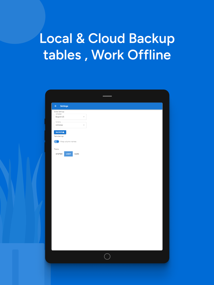 Table Notes - Mobile Excel
