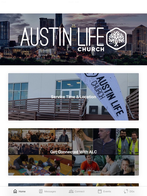 Austin Life Church iPad screenshot 1 - Lifestyle app