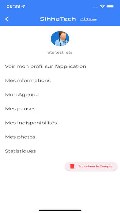 Sihhatech Prestataire Screenshot