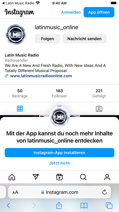 Latin Music Radio Screenshot