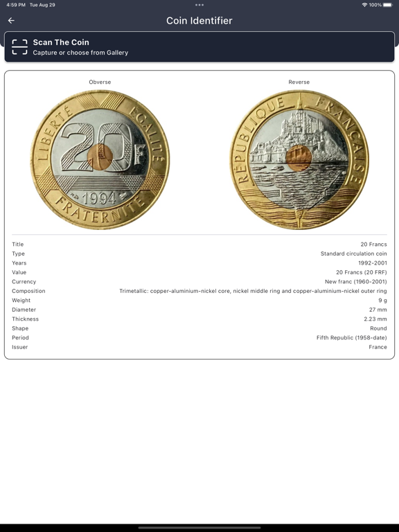 Screenshot #5 pour Coin Identifier Coin Scanner