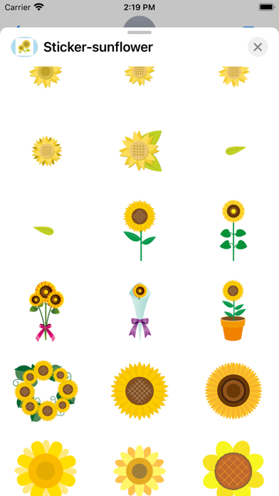 Sticker sunflower Screenshot