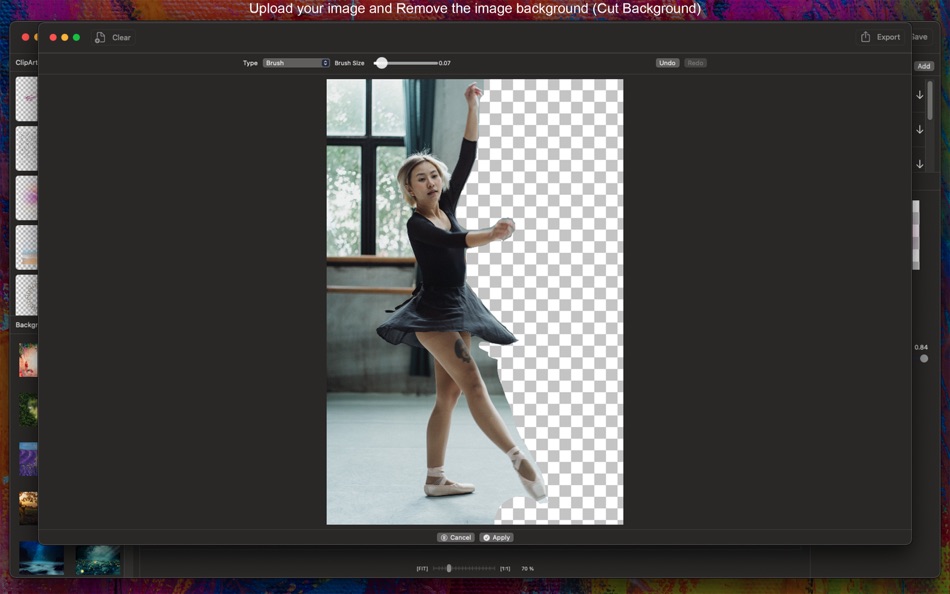 #1. Cut Out - Remove Background (macOS) 由: Clovis Michel Pedroso Picanco