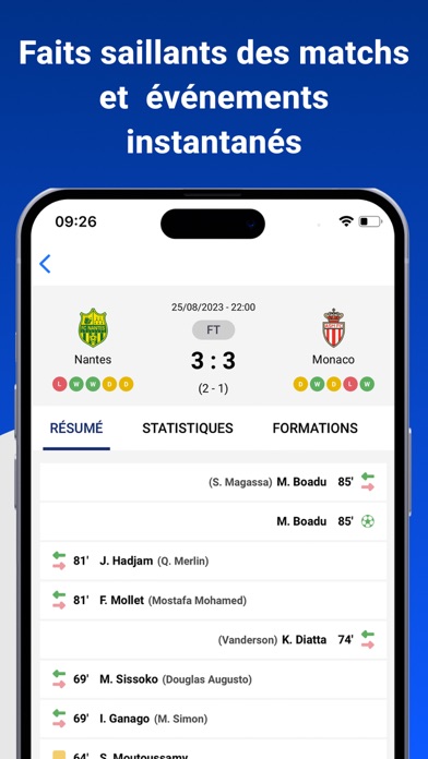Ligue 1 Live Score Screenshot
