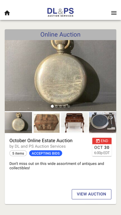 DL&PS Auctions Screenshot