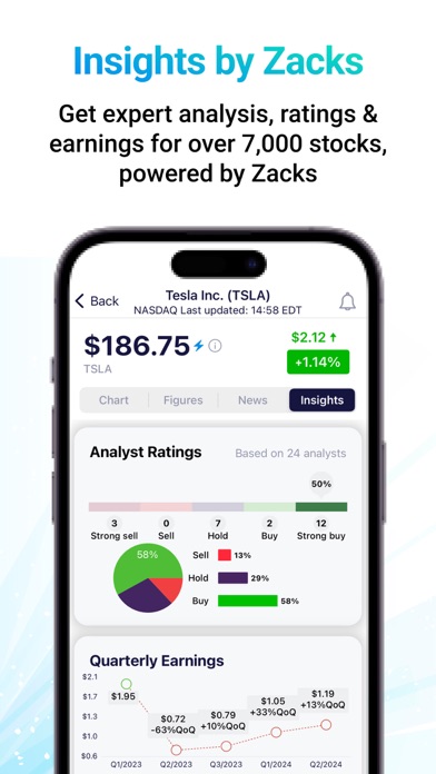 Stocks+ app Screenshot