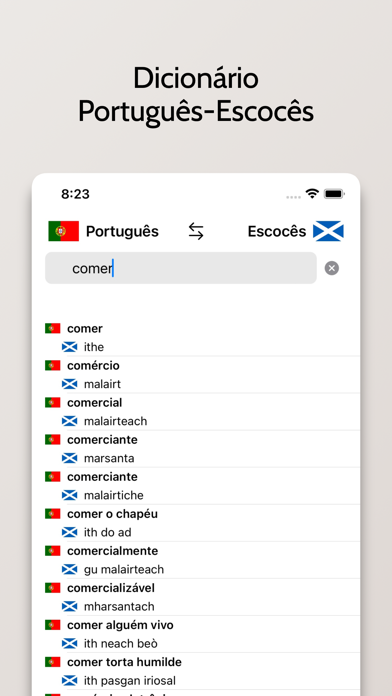 Screenshot #1 pour Dicionário Escocês-Português