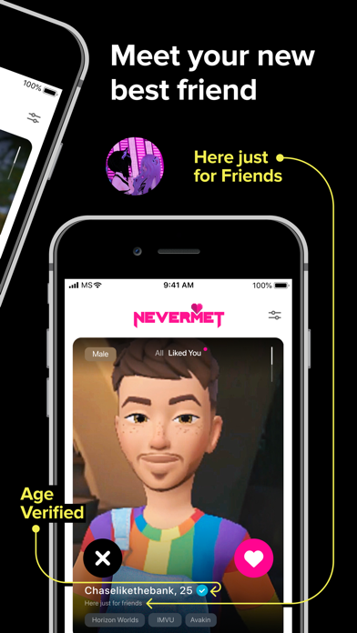 Nevermet - VR Dating Metaverse Screenshot