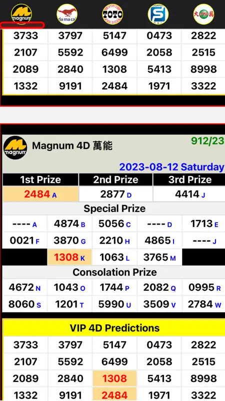 Live 4D Results - (MY & SG) screenshot 5 of 10