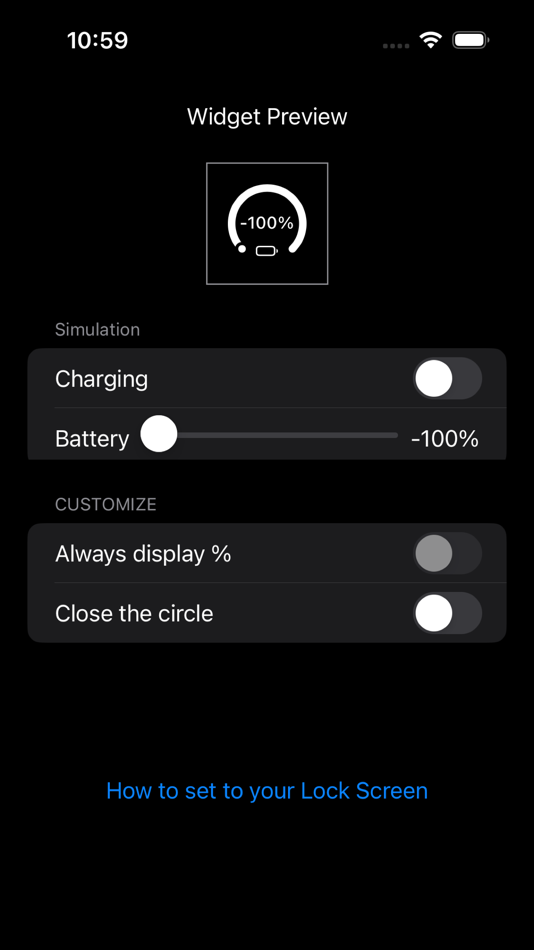 #2. Battery percentage (%) widget (iOS) By: Keisuke Narita