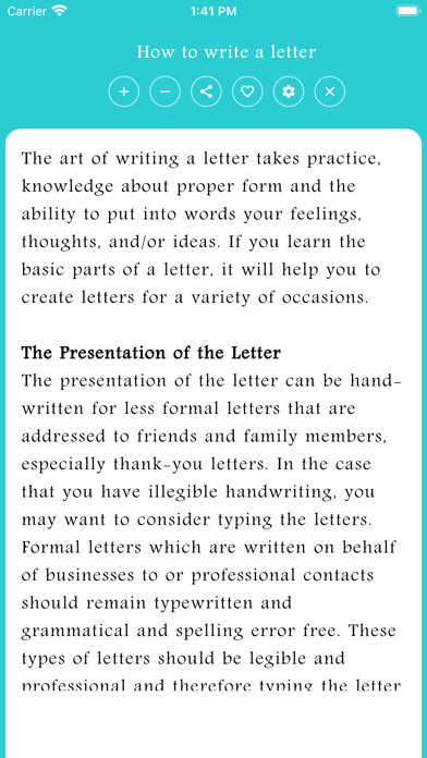 English Letter Writing Screenshot