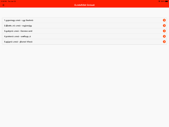 Ponniyin Selvan 4 Audio Ofline iPad screenshot 6 - Book app